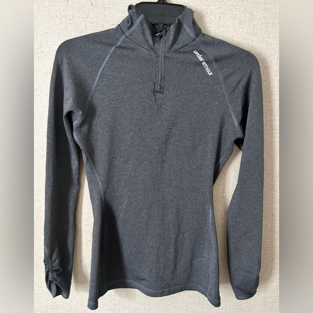 Under Armour Dark Gray Quarter-Zip Performance Hoodie